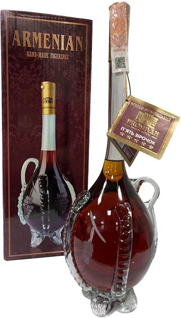 Бренді Вірменський Графін 5* 40% 0.5 л gift box